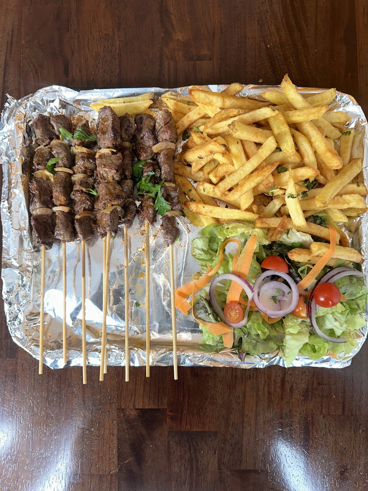 Notre plats brochettes de bœuf 