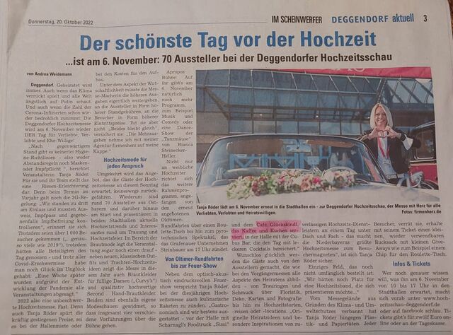 Hochzeitsmesse Okt. 2022