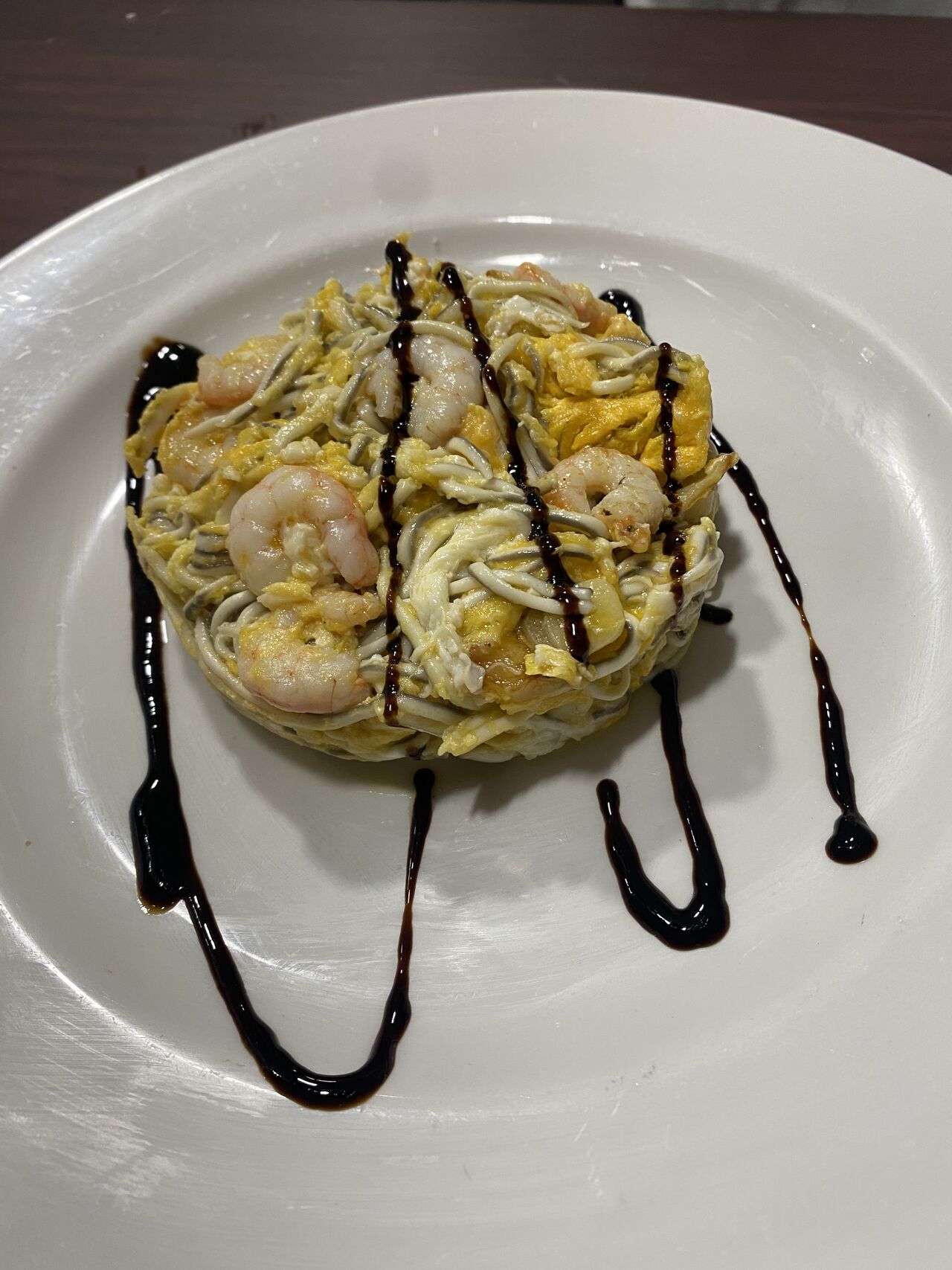 Revuelto de gambas y gulas 