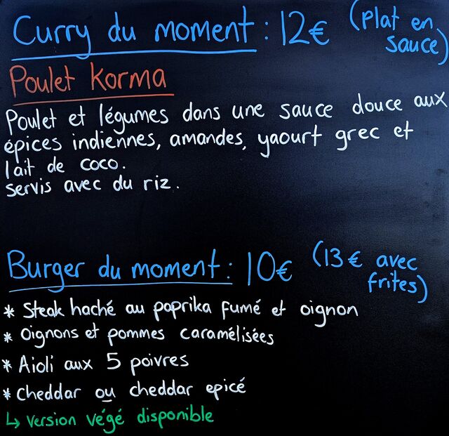 Burger/curry du moment 