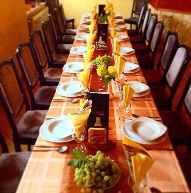 Borvacsora teríték.