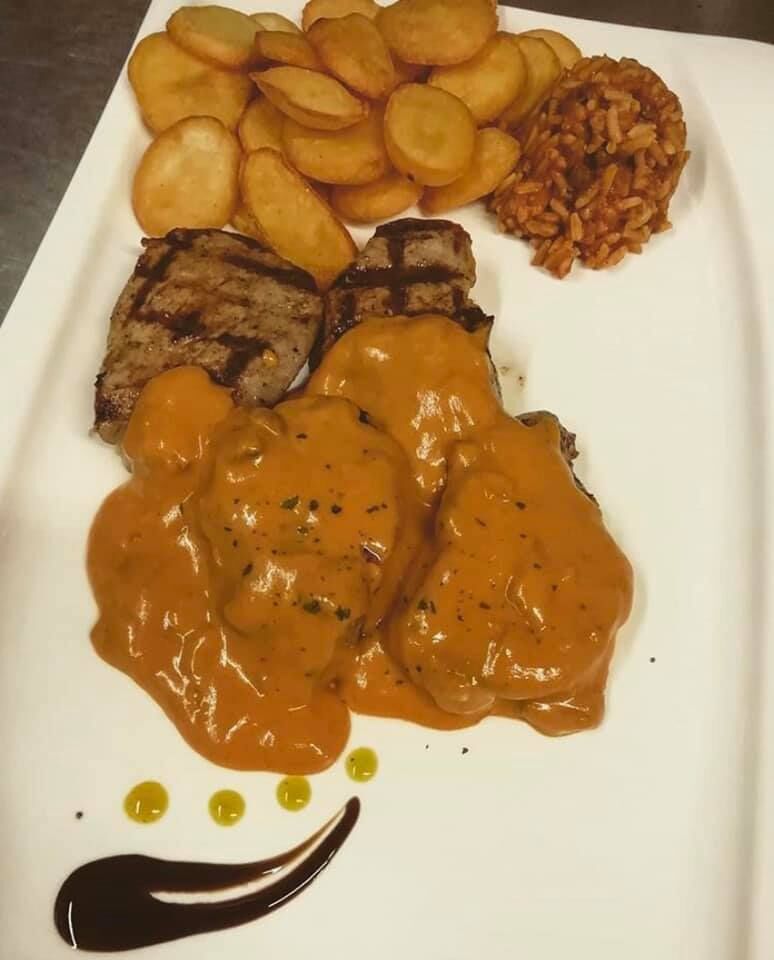 #steak#selfmademetaxasauce#potatoes#rice