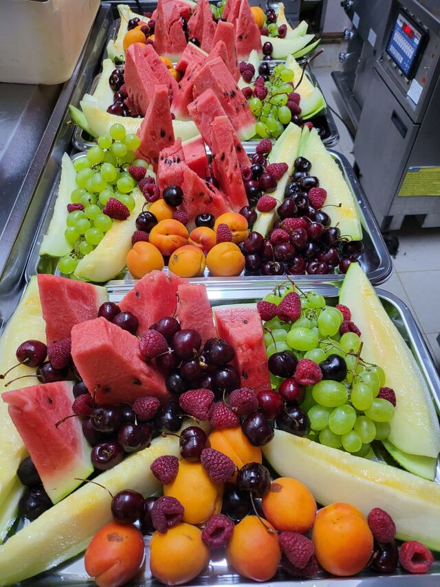 Fruits servis en dessert