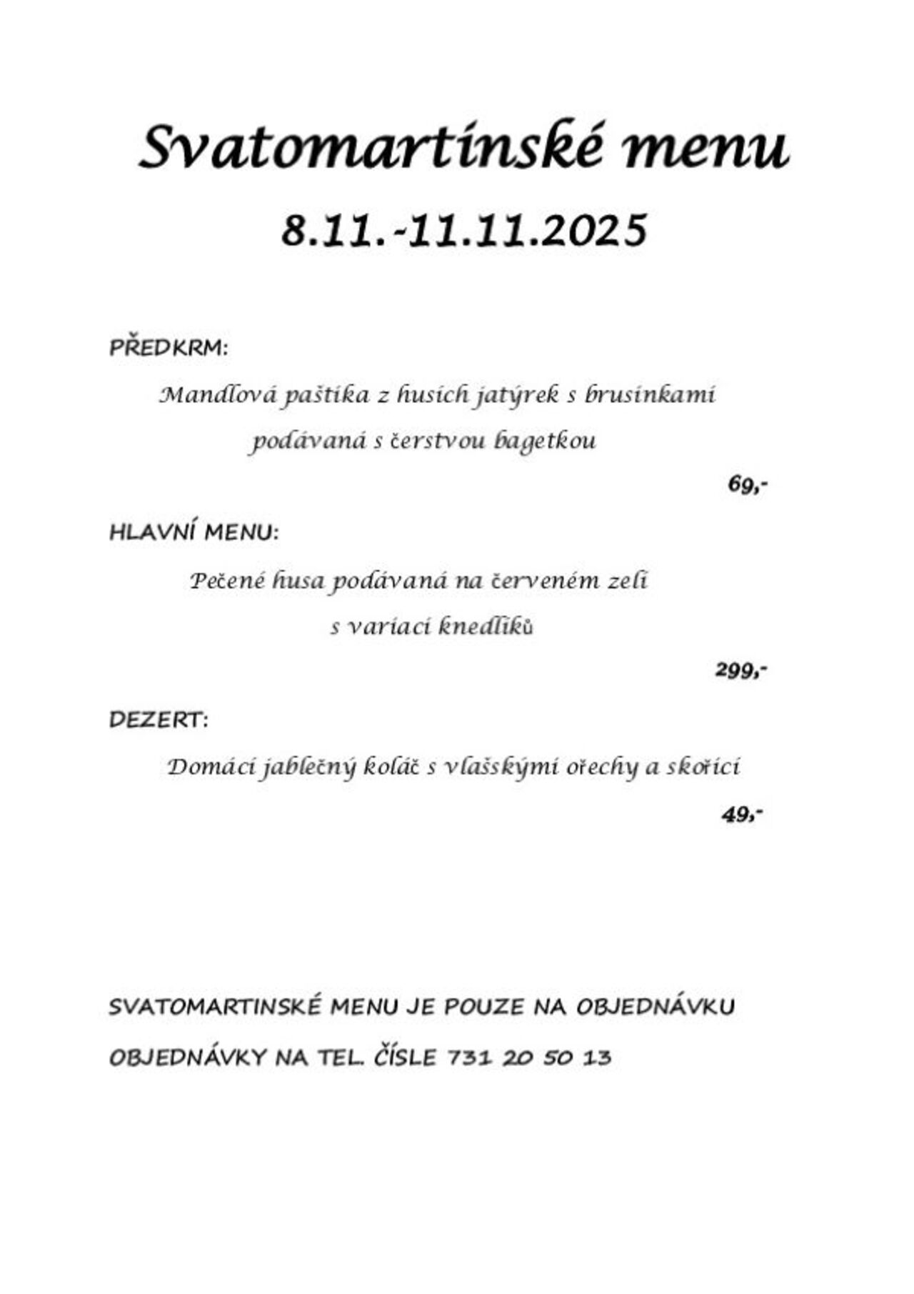 Svatomartinské menu
