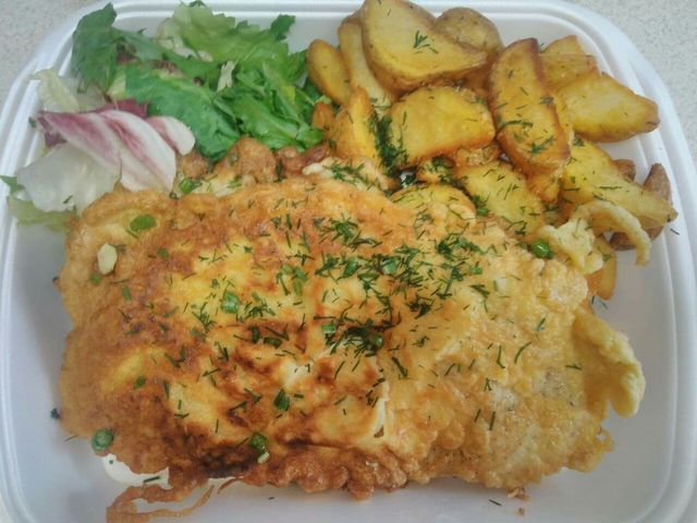 Filet z kurczaka, ziemniaki opiekane