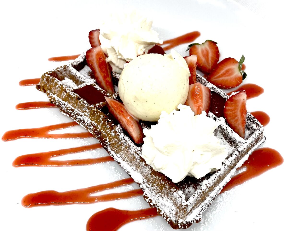 Gaufres de Bruxelles aux fraises