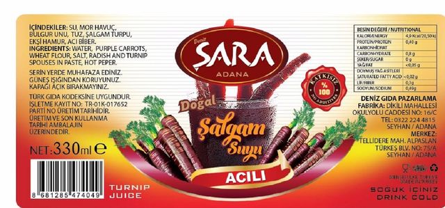 OTANTİK ÜRETİM ACILI ŞALGAM