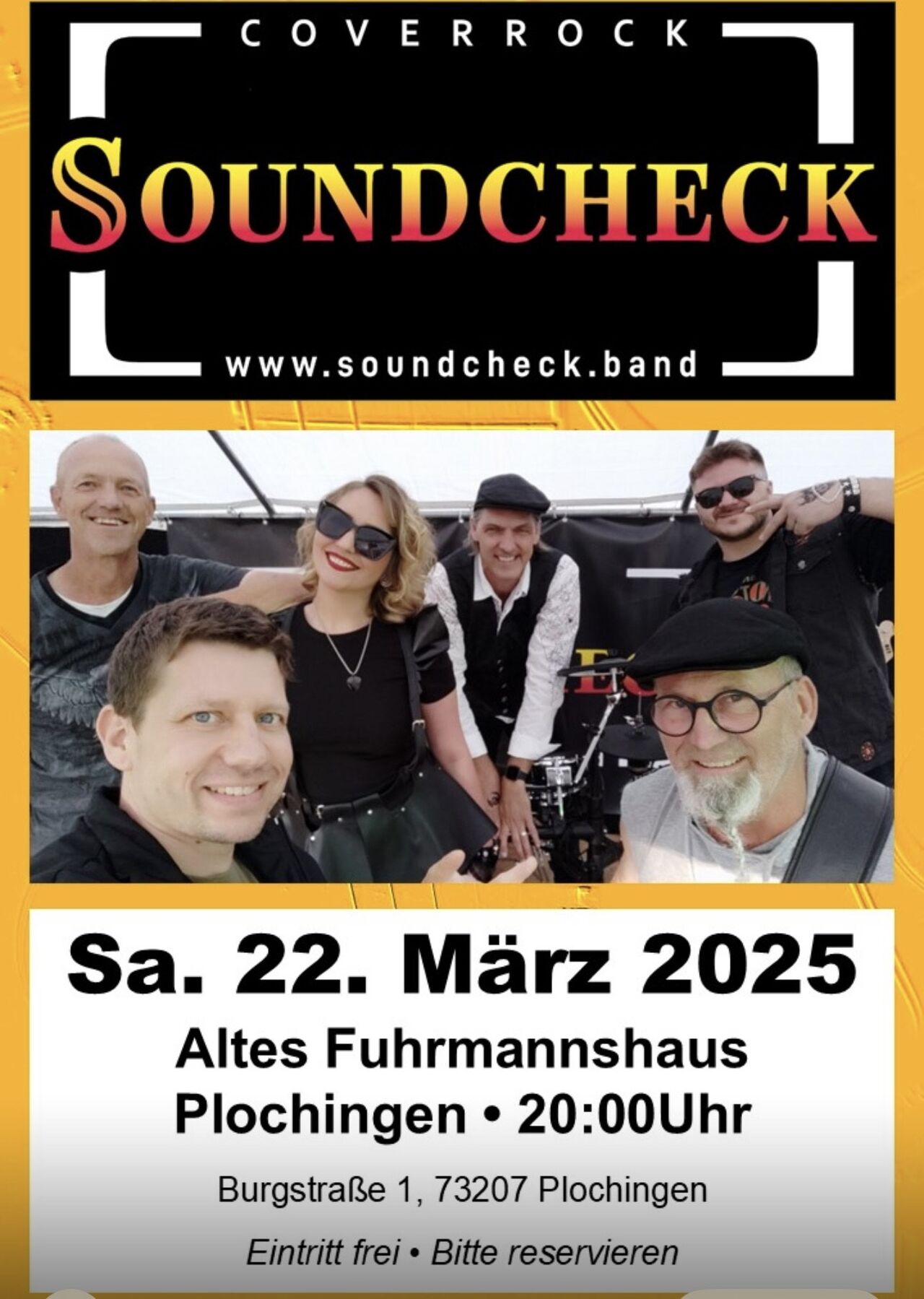 Samstag: "SOUNDCHECK" das 1.Mal bei uns am 22.03.25
