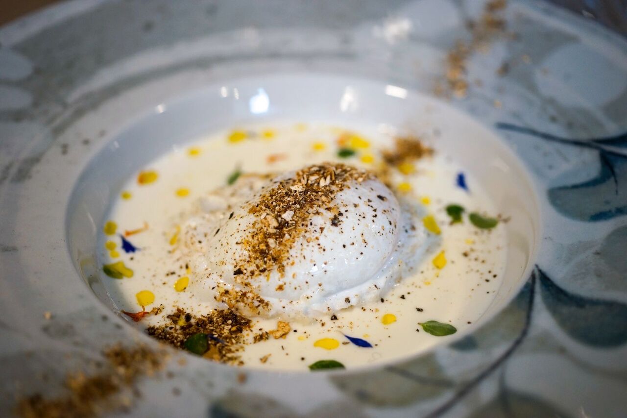 uovo CBT con crema al pecorino