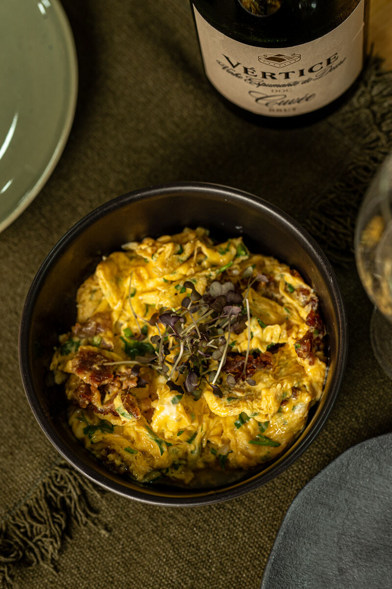 Ovos Mexidos com Alheira