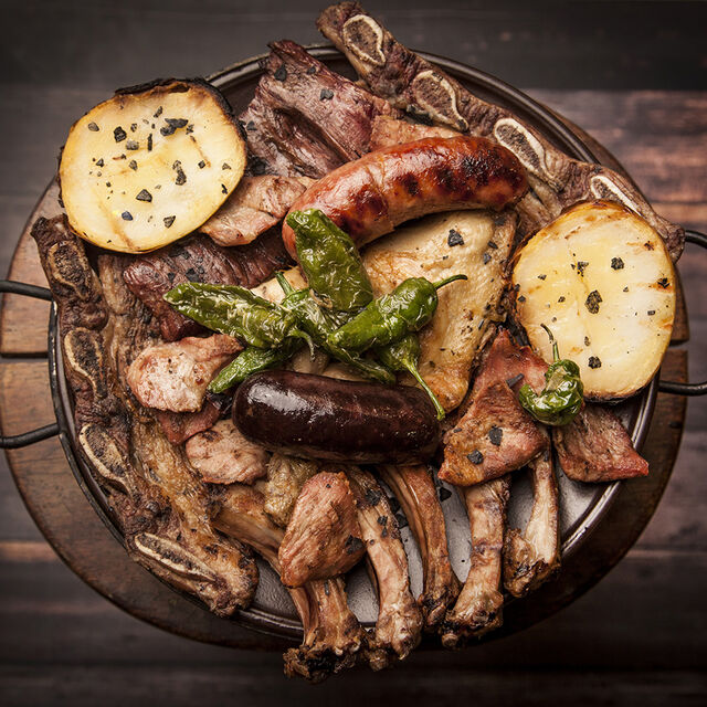 Gran Parrillada de carnes.