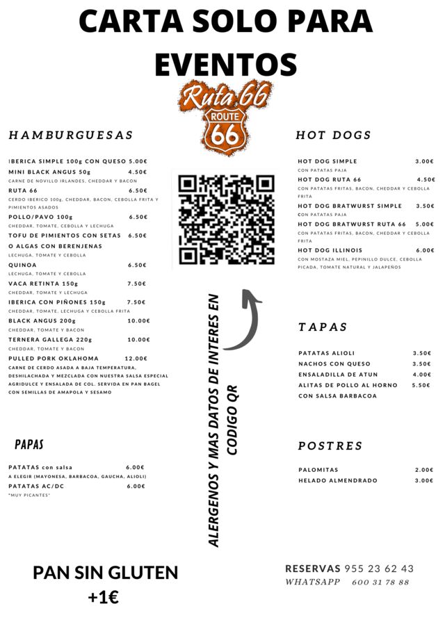 CARTA SOLO PARA EVENTOS