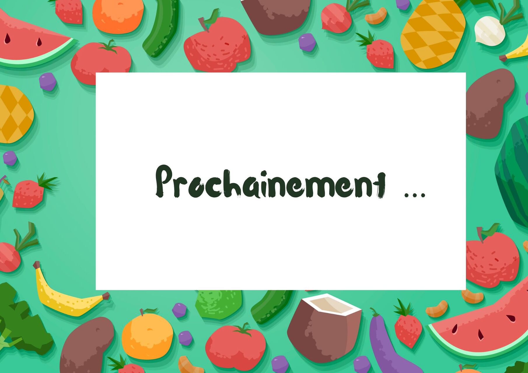 MENUS VACANCES ÉTÉ