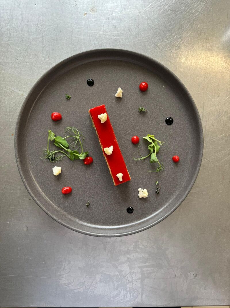 Marbré de foie gras au Piment d'Espelette et gelée de fruits rouges