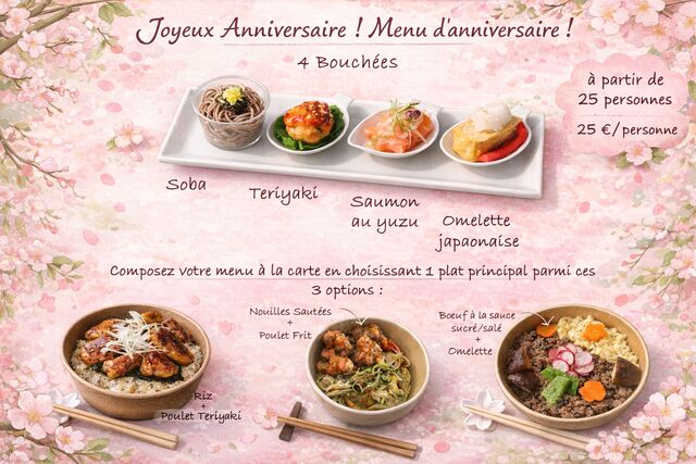 Le menu Anniversaire ! 