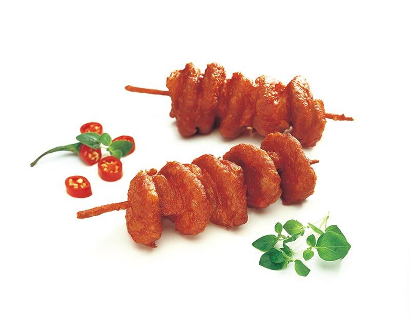 brochette crizzly
viande de volaille , marinade , enrobé d une pte a beignet