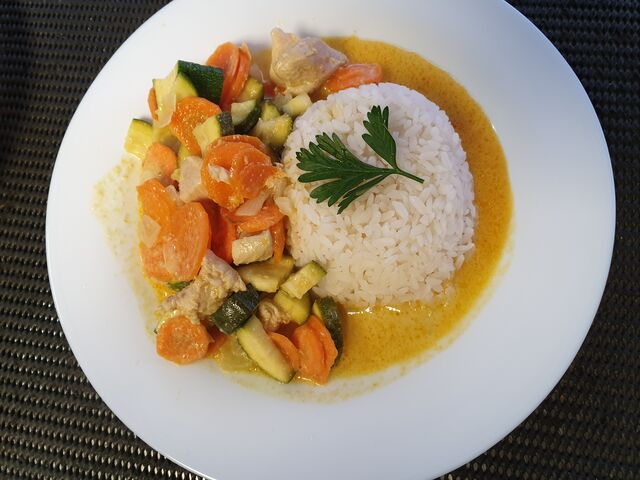 Poulet curry à l'indienne