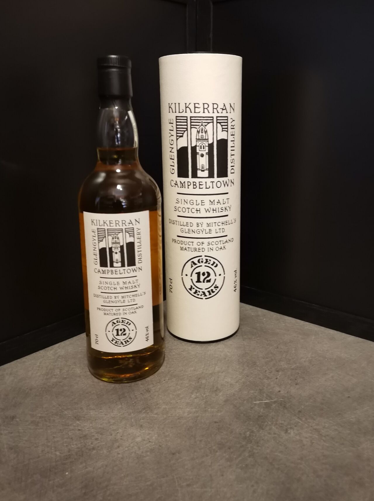 Kilkerran 12 ans d'âge = whisky écossais Campbeltown=67.50€ 