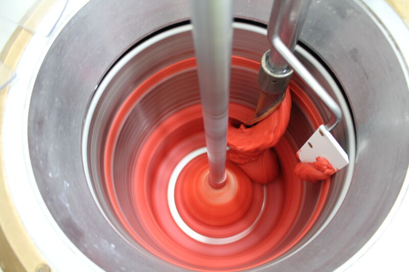 Eisproduktion - Erdbeereis