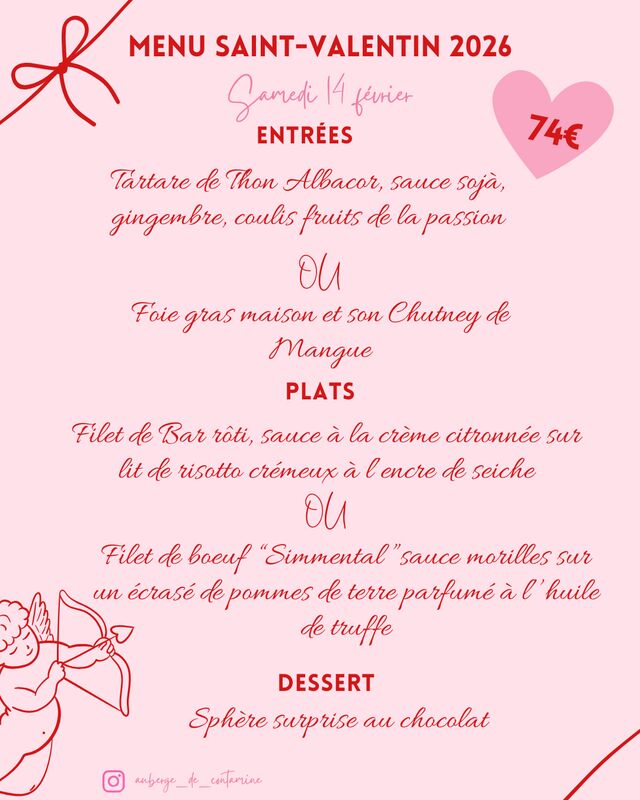 MENU ST VALENTIN 2026