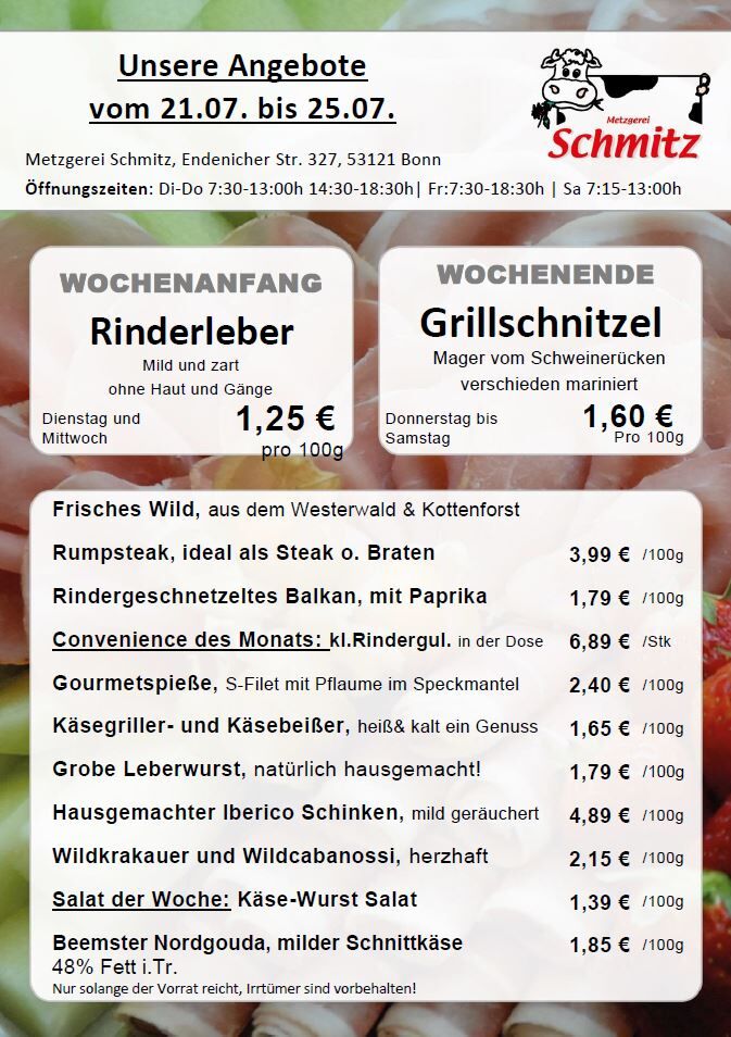 Unser Angebot für diese Woche: