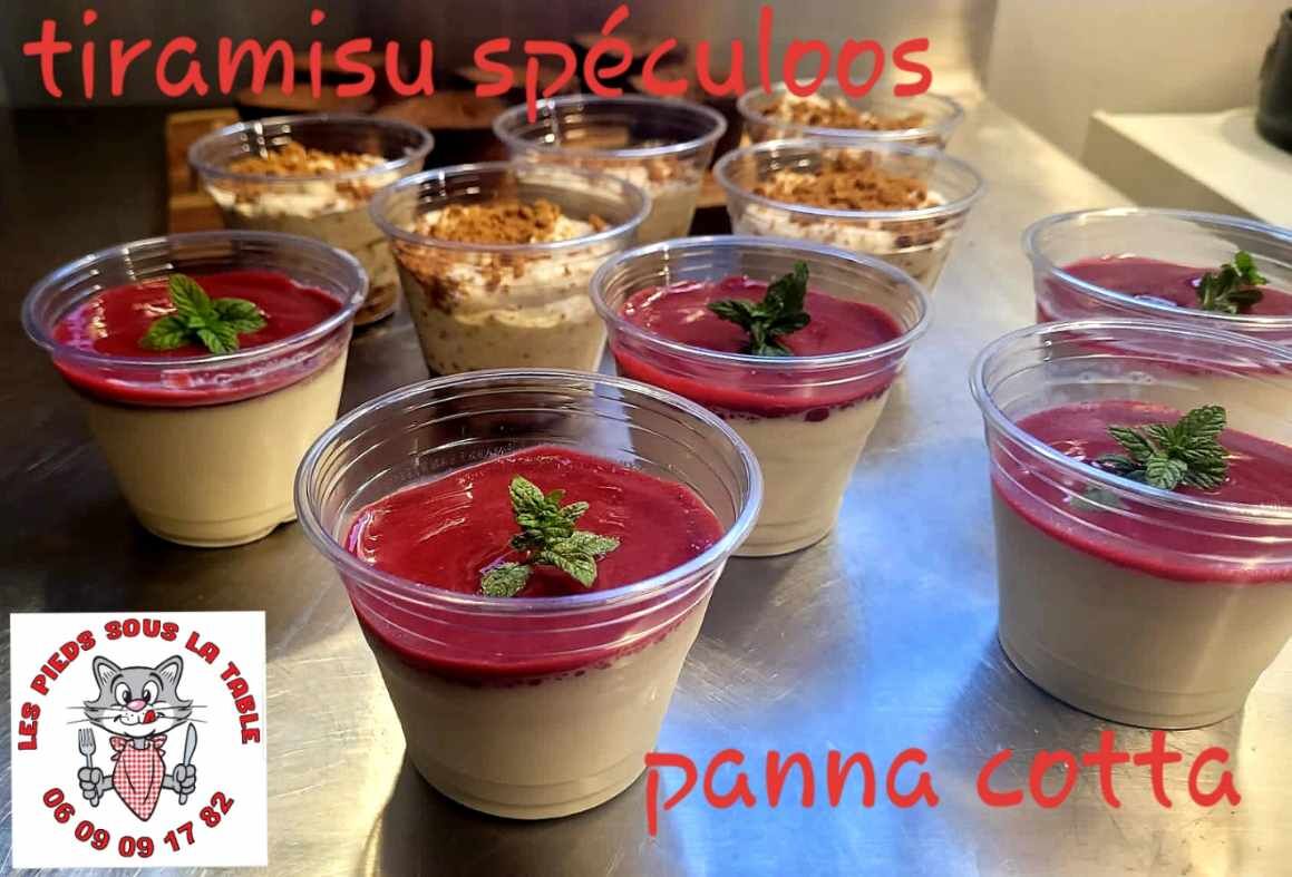 Panna cotta aux fruits rouges / Tiramisù au speculoos