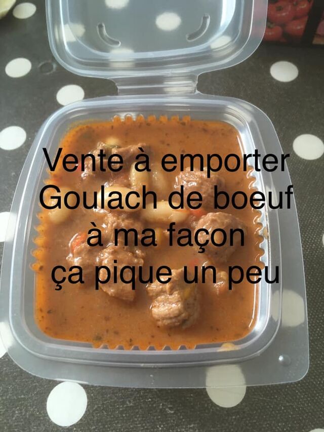 VENTE A EMPORTER : MENU DU JOUR Entrée Plat Dessert et Pain 