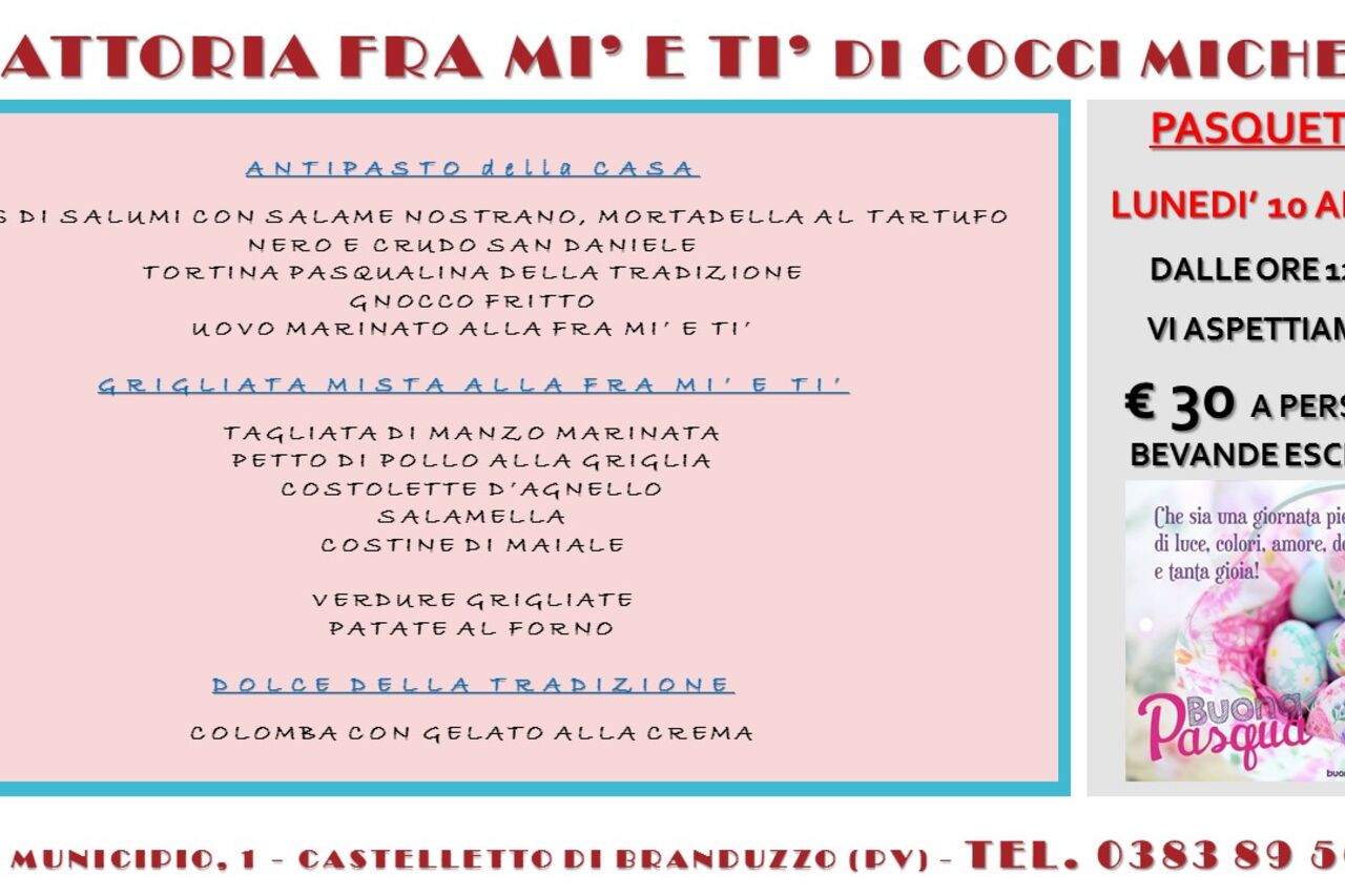 10 APRILE 2023 - PASQUETTA