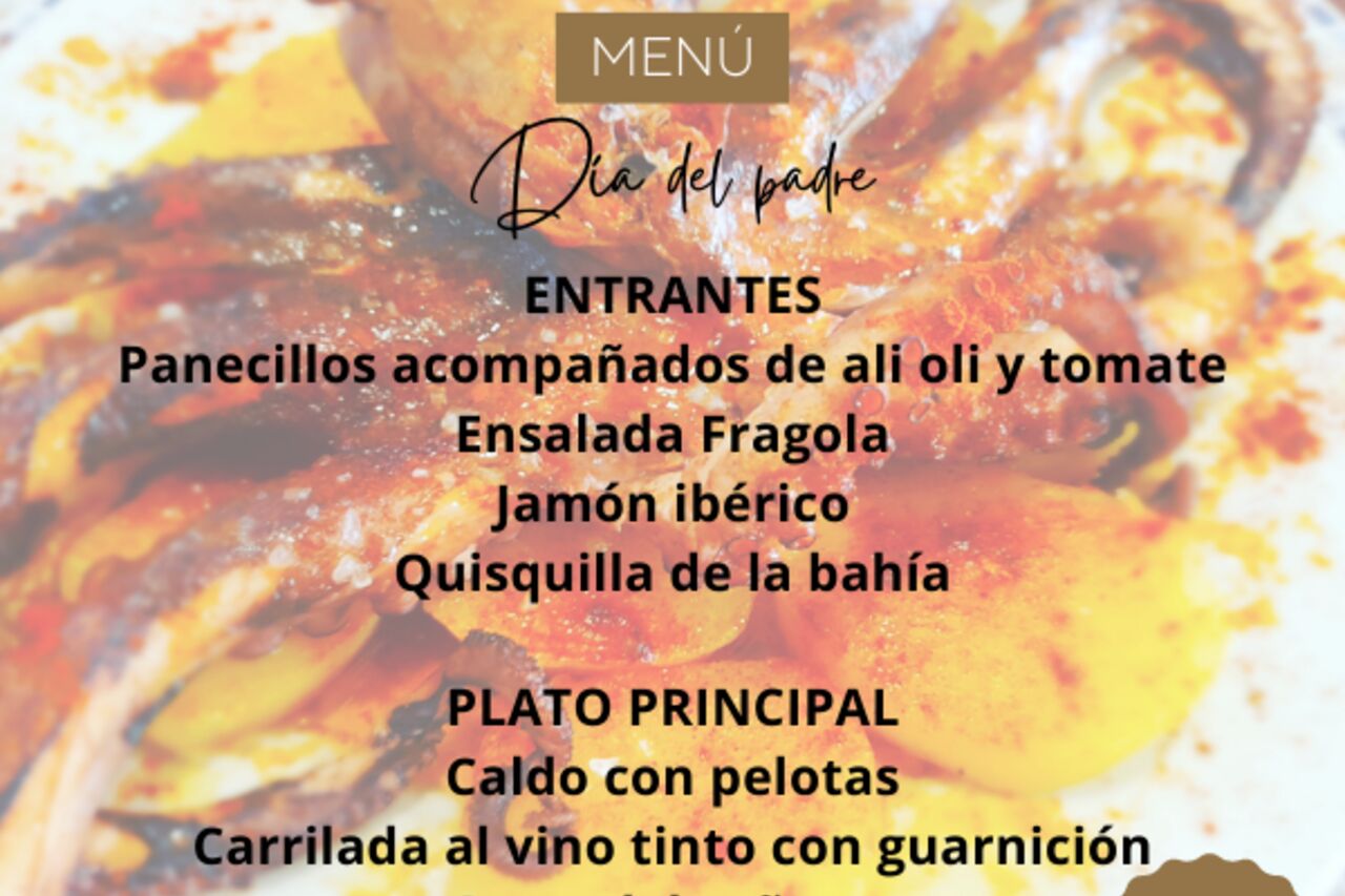 Menú especial San José (Dia del Padre) 19/03/2023