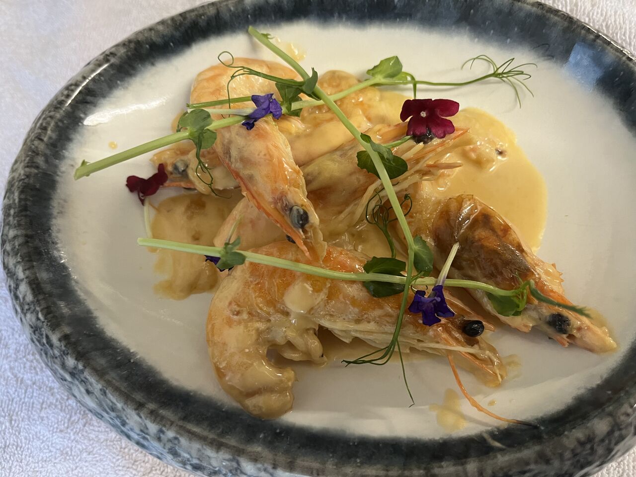 Crevettes flambées