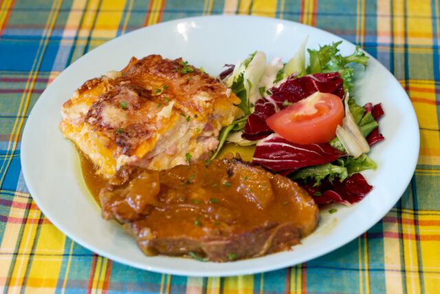 Rôti de Porc au Miel et pommes