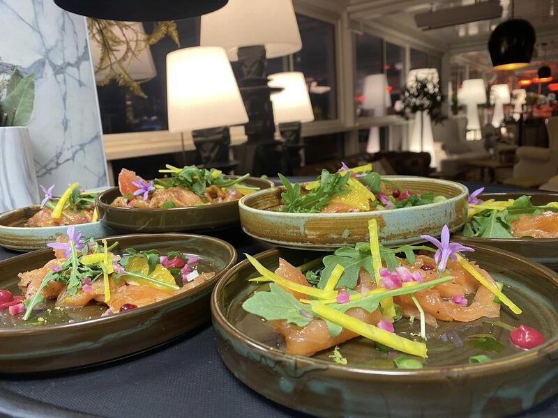 Saumon fumé, agrumes