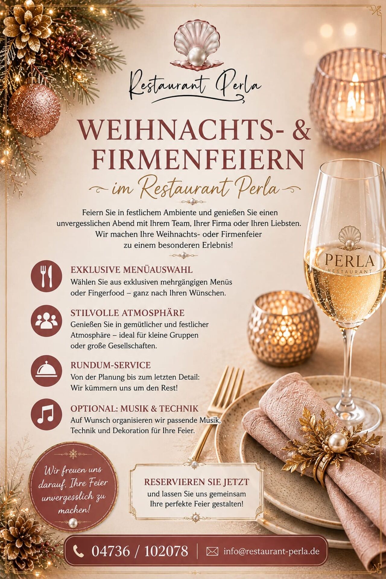 Firmenfeier im Restaurant Perla