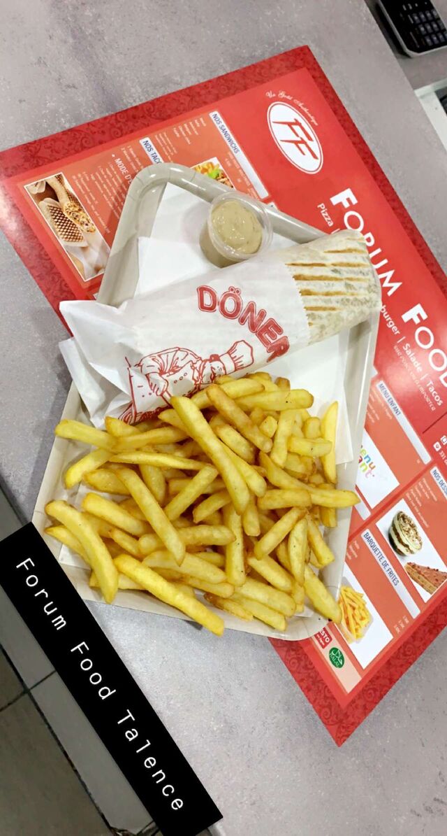 Kebab pain galette plus frites 