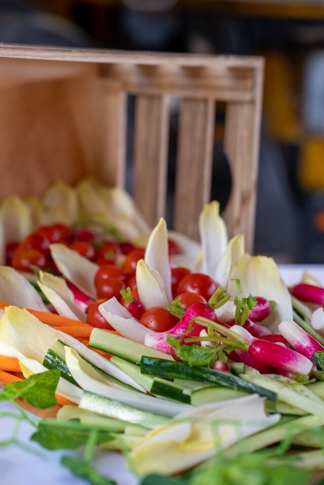 Crudités pour accompagner nos tartinades maison