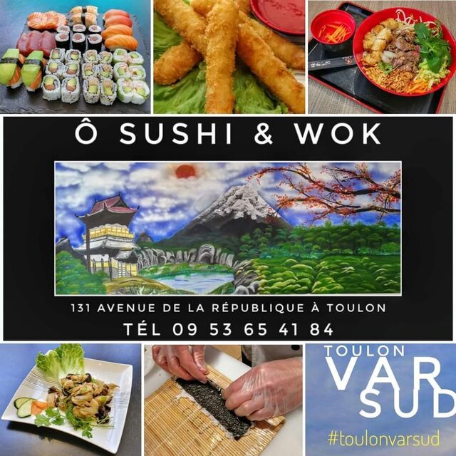 Ô SUSHI & WOK, 131 boulevard de la République, 83000 Toulon.
Tel 09 53 65 41 84 