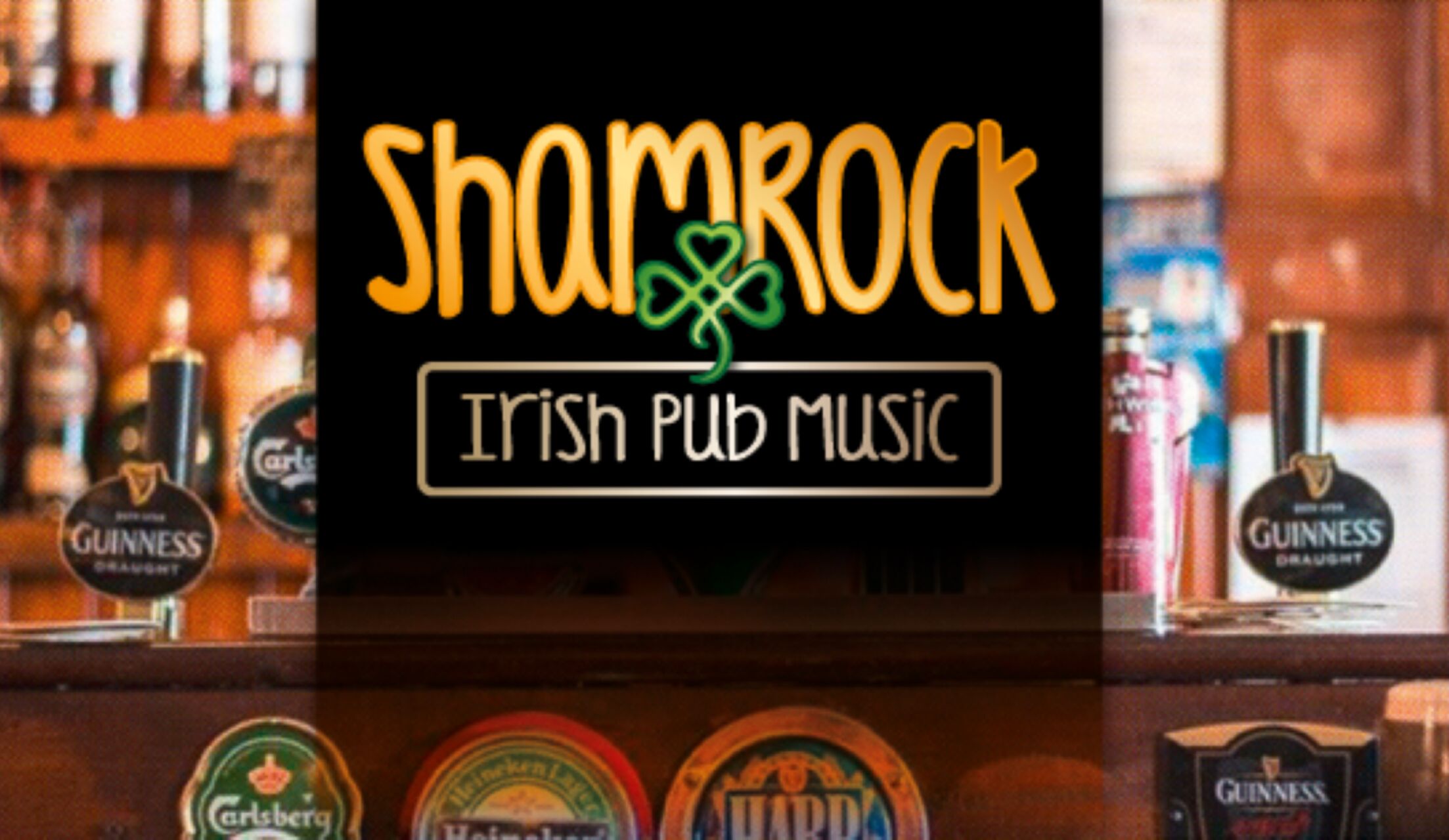 Irish Pub Musik-Night mit Shamrock und Guinness vom Fass