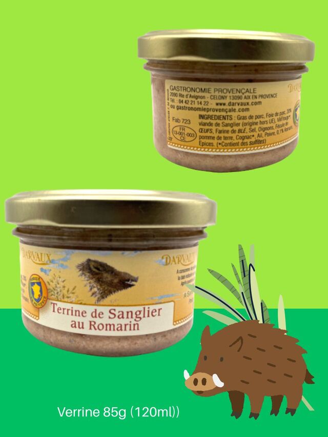 TERRINE de SANGLIER au Romarin - 85g - 120ml