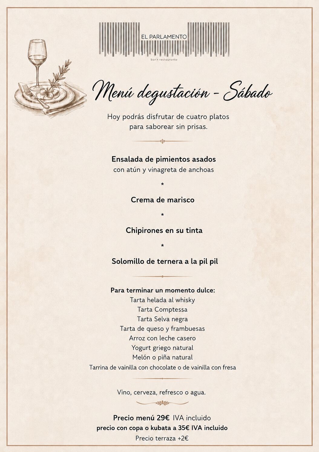 Menú Fin de semana 16.05.26