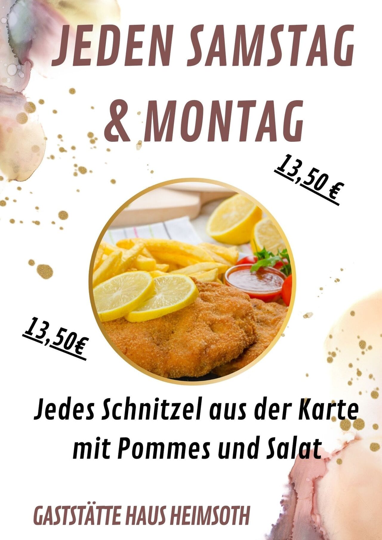 Schnitzeltag Montags und Samstags