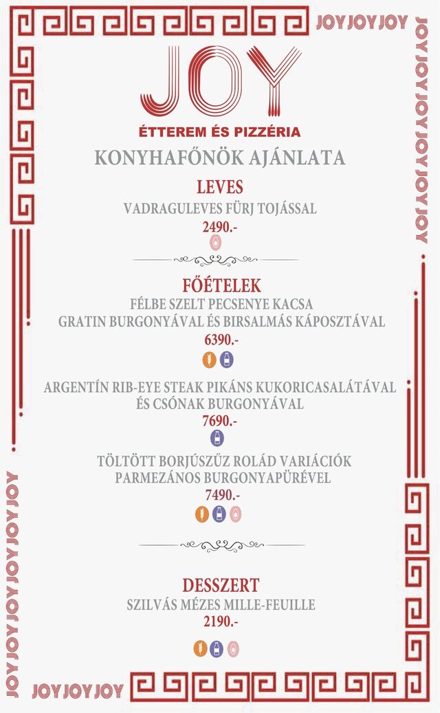 KONYHAFŐNÖK AJÁNLATA