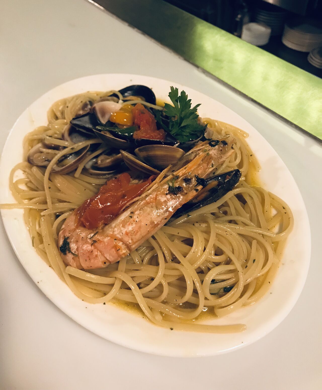 Spaghetti pescado