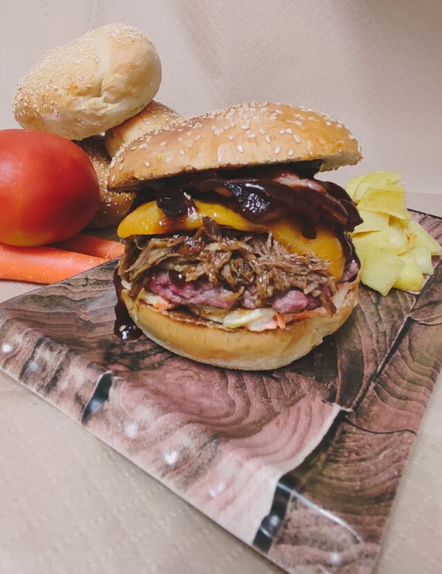 Hamburguesa pulled pork 