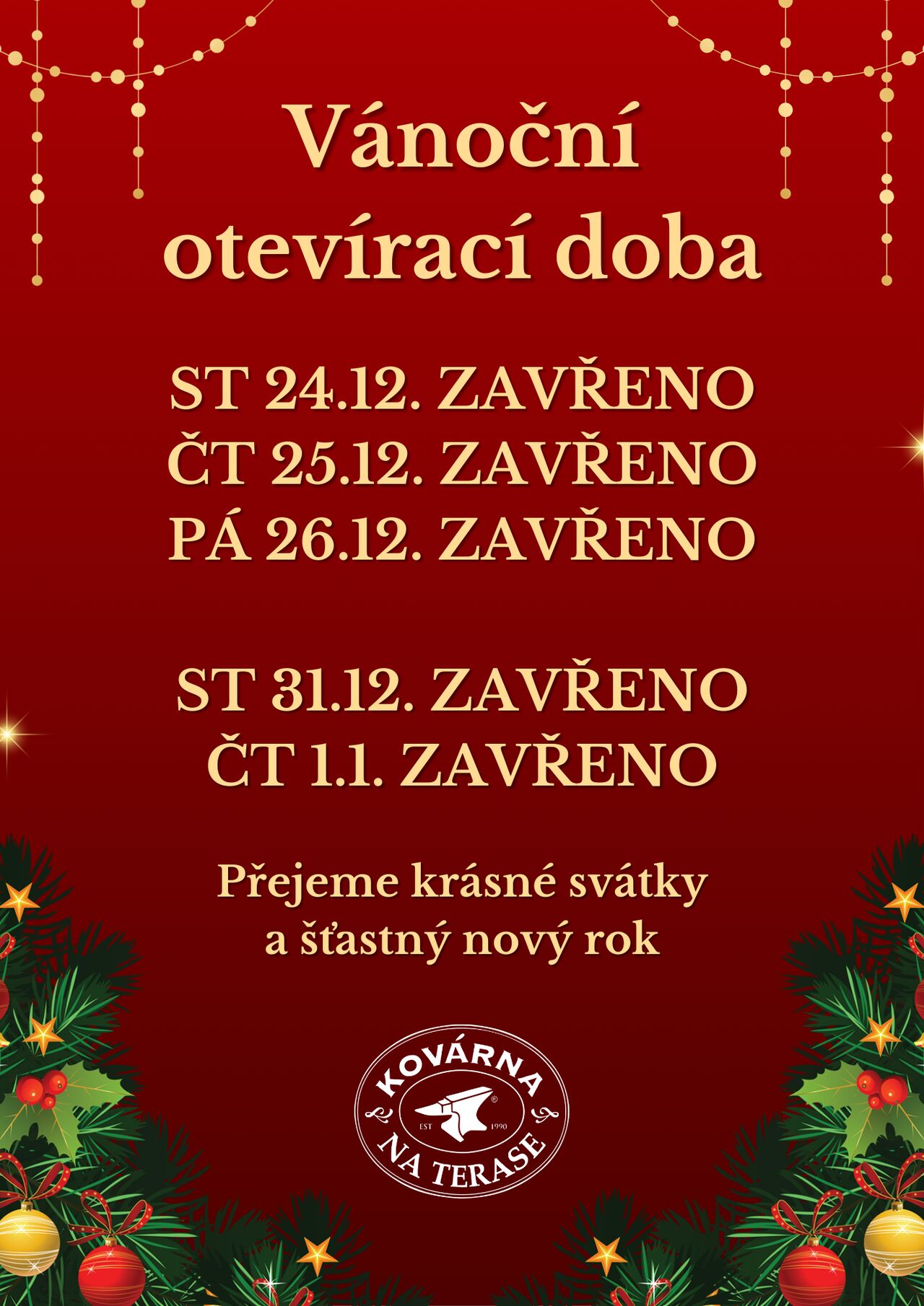 Vánoční otevírací doba