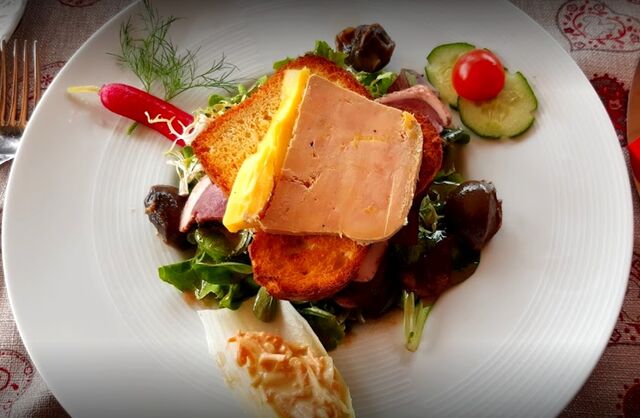 Salade Landaise et son toast de foie gras