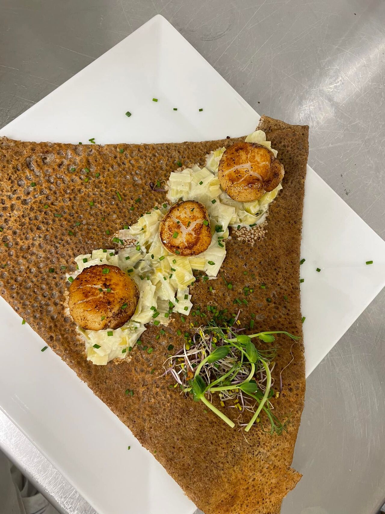 La Saint Jacques et sa fondue de poireau