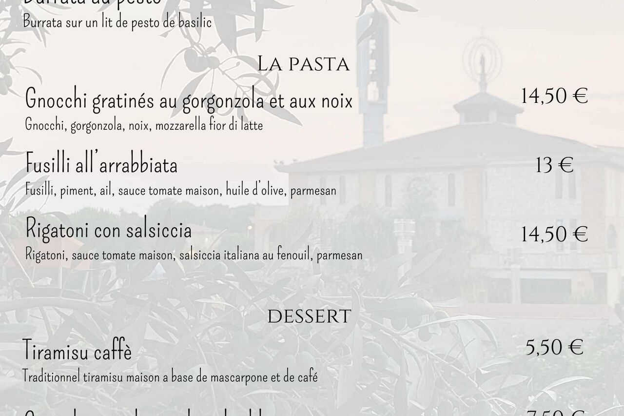 Menu du 4 au 7 Avril