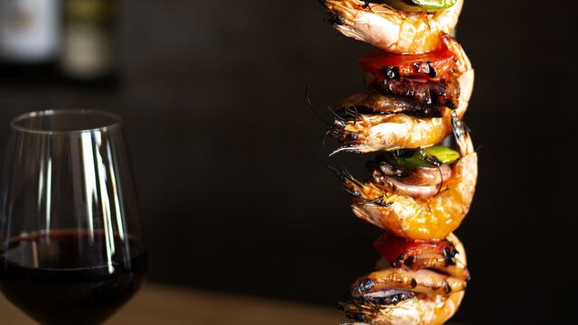 Espetada de Lulas e Gambas