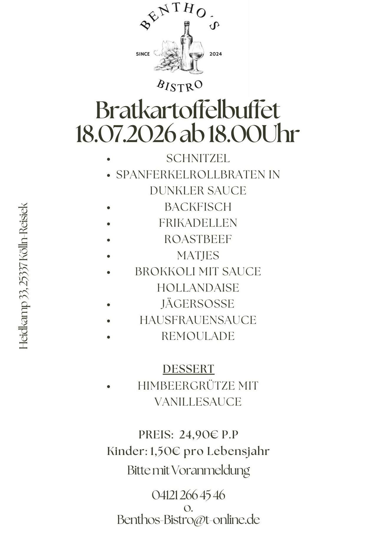 Bratkartoffelbuffet