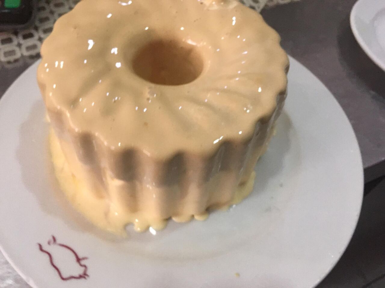 Gelado caseiro de baunilha e café